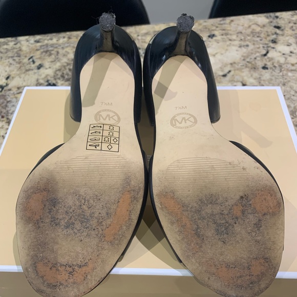 Michael Kors Black Leather Sandals - Picture 3 of 5